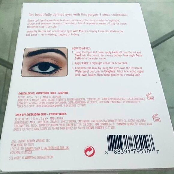 Mally Beauty Open up! Eyeshadow Quad & Gel Waterproof EyeLiner - BRAND NEW - Picture 6 of 12